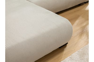 Handda 3-sits Vänstervänd Bäddsoffa med Divan och Schäslong i Tyg Beige ...