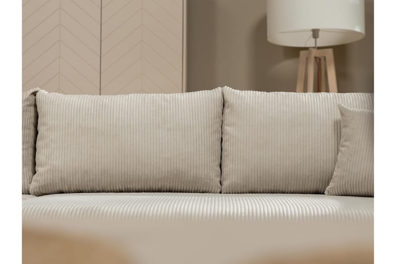 Handda Bäddsoffa m. Divan 3-sits - Beige - Möbler - Soffa - Bäddsoffa - Bäddsoffa divan