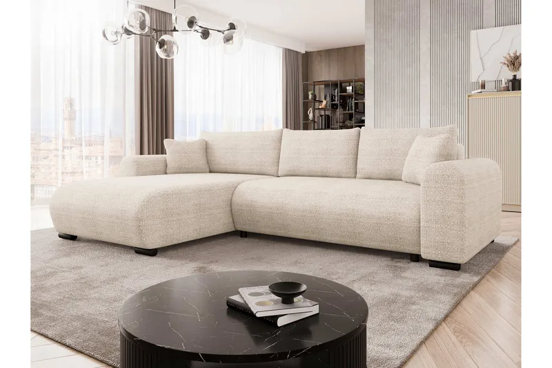 Handda Bäddsoffa m. Divan 3-sits - Beige - Möbler - Soffa - Bäddsoffa - Bäddsoffa divan