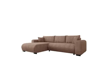 Handda Bäddsoffa med Divan 3-sits i Bouclé - Rosa - Möbler - Soffa - Bäddsoffa - Bäddsoffa divan