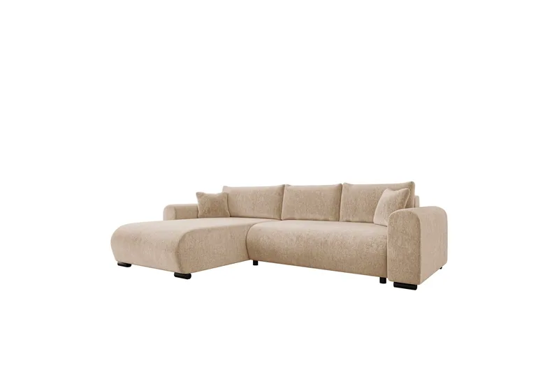 Handda Bäddsoffa med Divan 3-sits i Chenille - Beige - Möbler - Soffa - Bäddsoffa - Bäddsoffa divan