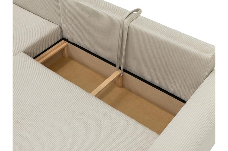 Handda Bäddsoffa med Divan 3-sits i Chenille - Beige - Möbler - Soffa - Bäddsoffa - Bäddsoffa divan