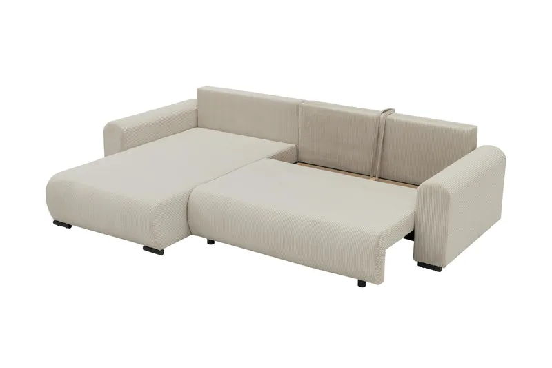 Handda Bäddsoffa med Divan 3-sits i Chenille - Beige - Möbler - Soffa - Bäddsoffa - Bäddsoffa divan