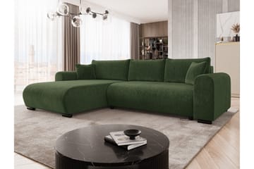 Handda Bäddsoffa med Divan 3-sits i Chenille - Grön - Möbler - Soffa - Bäddsoffa - Bäddsoffa divan