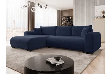 Handda Bäddsoffa med Divan 3-sits i Chenille - Marinblå - Möbler - Soffa - Bäddsoffa - Bäddsoffa divan