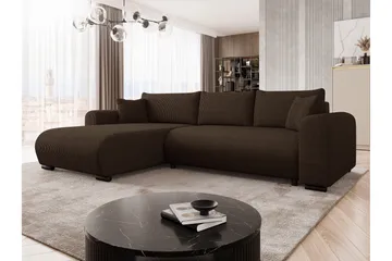 Handda Bäddsoffa med Divan 3-sits i Manchester - Brun - Möbler - Soffa - Bäddsoffa - Bäddsoffa divan