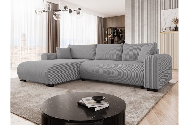 Handda Bäddsoffa med Divan 3-sits i Manchester - Grå - Möbler - Soffa - Bäddsoffa - Bäddsoffa divan