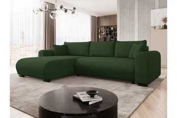 Handda Bäddsoffa med Divan 3-sits i Manchester - Grön - Möbler - Soffa - Bäddsoffa - Bäddsoffa divan