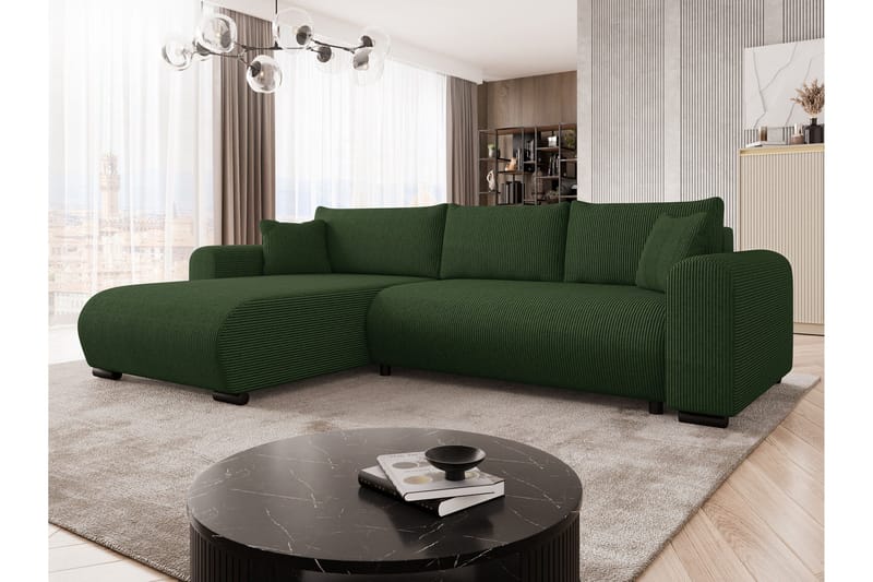 Handda Bäddsoffa med Divan 3-sits i Manchester - Grön - Möbler - Soffa - Bäddsoffa - Bäddsoffa divan