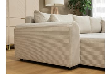 Handda Bäddsoffa med Divan 3-sits i Manchester - Rosa - Möbler - Soffa - Bäddsoffa - Bäddsoffa divan