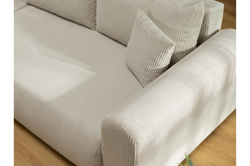 Handda Bäddsoffa med Divan 3-sits i Manchester - Rosa - Möbler - Soffa - Bäddsoffa - Bäddsoffa divan