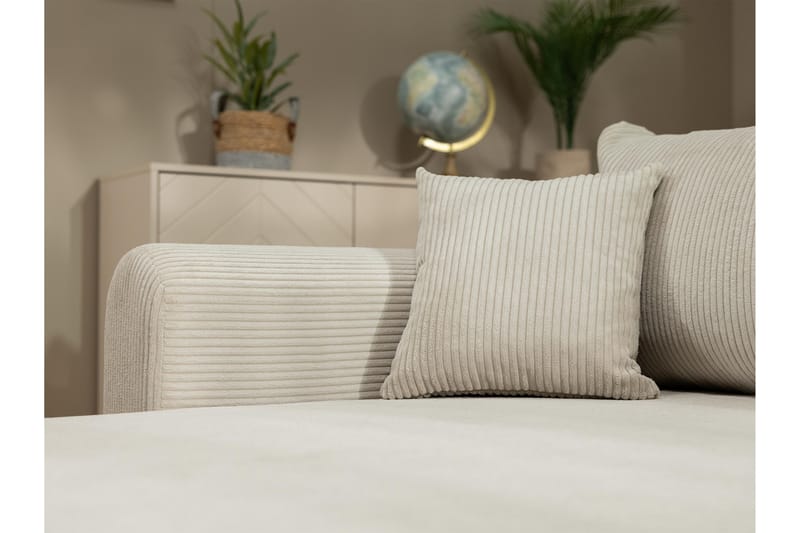 Handda Bäddsoffa med Divan 3-sits i Manchester - Rosa - Möbler - Soffa - Bäddsoffa - Bäddsoffa divan