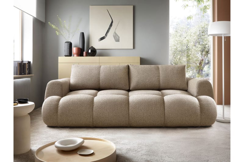 Handu Bäddsoffa 3-sits - Brun - Möbler - Soffa - Bäddsoffa - 3 sits bäddsoffa