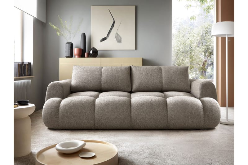Handu Bäddsoffa 3-sits - Grå - Möbler - Soffa - Bäddsoffa - 3 sits bäddsoffa