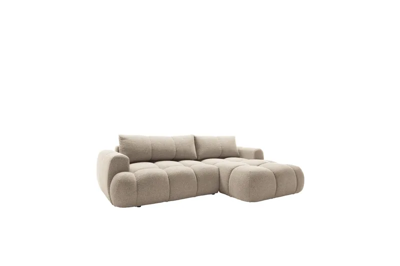 Handu Bäddsoffa med Divan 3-sits i Bouclé, Beige