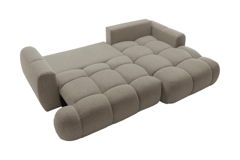 Handu Bäddsoffa med Divan 3-sits i Bouclé - Beige - Möbler - Soffa - Bäddsoffa - Bäddsoffa divan