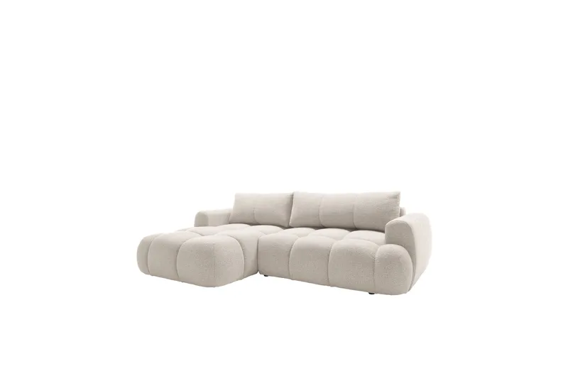 Handu Bäddsoffa med Divan 3-sits i Bouclé - Beige - Möbler - Soffa - Bäddsoffa - Bäddsoffa divan