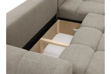 Handu Bäddsoffa med Divan 3-sits i Bouclé - Brun - Möbler - Soffa - Bäddsoffa - Bäddsoffa divan