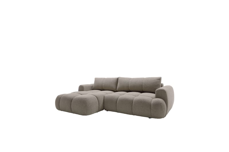 Handu Bäddsoffa med Divan 3-sits i Bouclé - Brun - Möbler - Soffa - Bäddsoffa - Bäddsoffa divan