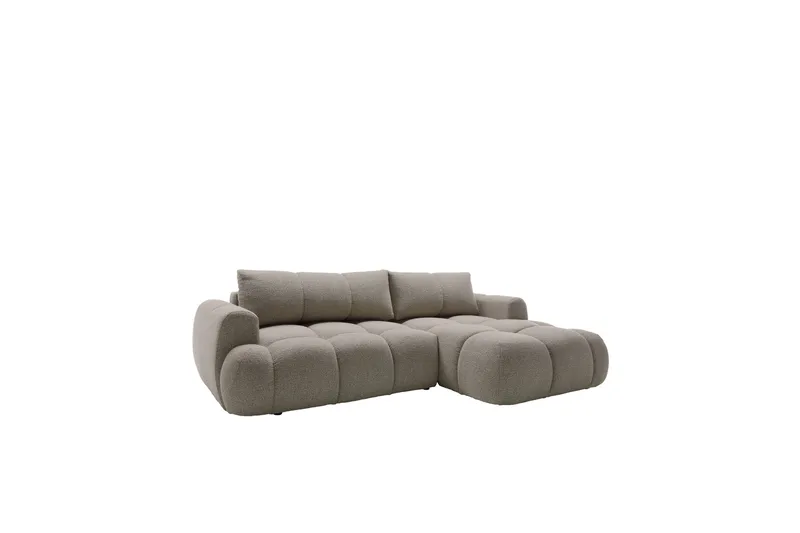 Handu Bäddsoffa med Divan 3-sits i Bouclé - Brun - Möbler - Soffa - Bäddsoffa - Bäddsoffa divan