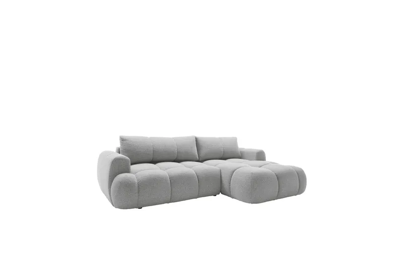 Handu Bäddsoffa med Divan 3-sits i Bouclé - Grå - Möbler - Soffa - Bäddsoffa - Bäddsoffa divan