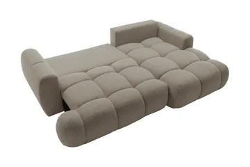 Handu Bäddsoffa med Divan 3-sits i Bouclé - Mörkgrå - Möbler - Soffa - Bäddsoffa - Bäddsoffa divan