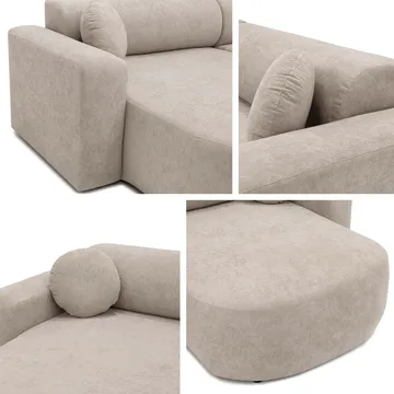 Hanish Bäddsoffa Dubbeldivan 5-sits - Beige - Möbler - Soffa - Bäddsoffa - U bäddsoffa