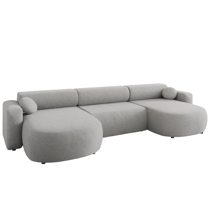 Hanish Bäddsoffa Dubbeldivan 5-sits - Grå - Möbler - Soffa - Bäddsoffa - U bäddsoffa