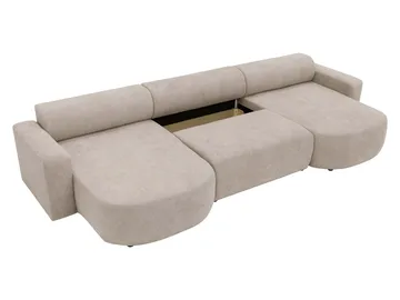 Hanish Bäddsoffa Dubbeldivan 5-sits - Grå - Möbler - Soffa - Bäddsoffa - U bäddsoffa