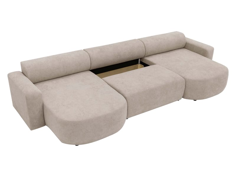 Hanish Bäddsoffa Dubbeldivan 5-sits - Grå - Möbler - Soffa - Bäddsoffa - U bäddsoffa