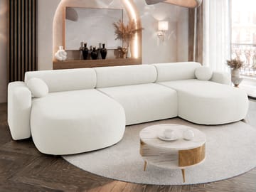 Hanish Bäddsoffa Dubbeldivan 5-sits - Vit - Möbler - Soffa - Bäddsoffa - U bäddsoffa