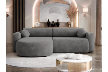Hanish Bäddsoffa med Divan 3-sits - Grå - Möbler - Soffa - Bäddsoffa - Bäddsoffa divan