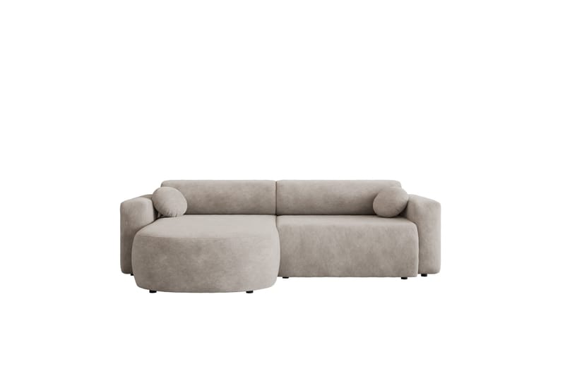 Hanish Bäddsoffa med Divan 3-sits i Plysch - Beige - Möbler - Soffa - Bäddsoffa - Bäddsoffa divan