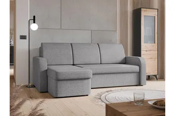 Hardev Bäddsoffa med Divan 3-sits - Grå - Möbler - Soffa - Bäddsoffa - Bäddsoffa divan