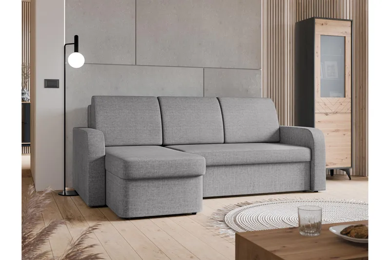 Hardev Bäddsoffa med Divan 3-sits - Grå - Möbler - Soffa - Bäddsoffa - Bäddsoffa divan