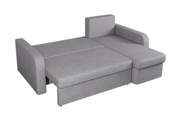 Hardev Bäddsoffa med Divan 3-sits - Grå - Möbler - Soffa - Bäddsoffa - Bäddsoffa divan