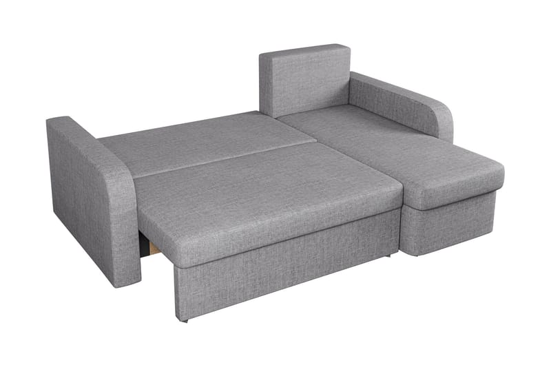 Hardev Bäddsoffa med Divan 3-sits - Grå - Möbler - Soffa - Bäddsoffa - Bäddsoffa divan