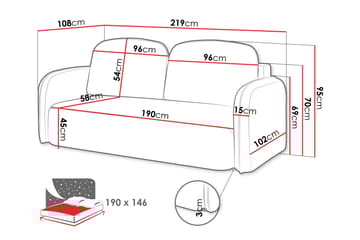 Hemanti Bäddsoffa 2-sits - Grå - Möbler - Soffa - Bäddsoffa - 2 sits bäddsoffa