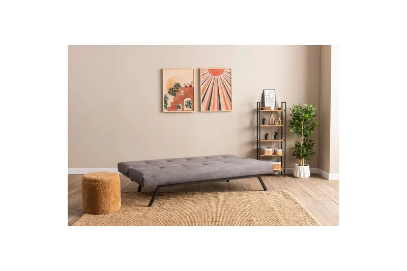 Hetalia Bäddsoffa 3-sits - Grå - Möbler - Soffa - Bäddsoffa - 3 sits bäddsoffa