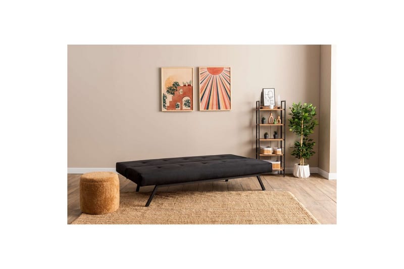 Hetalia Bäddsoffa 3-sits - Svart - Möbler - Soffa - Bäddsoffa - 3 sits bäddsoffa