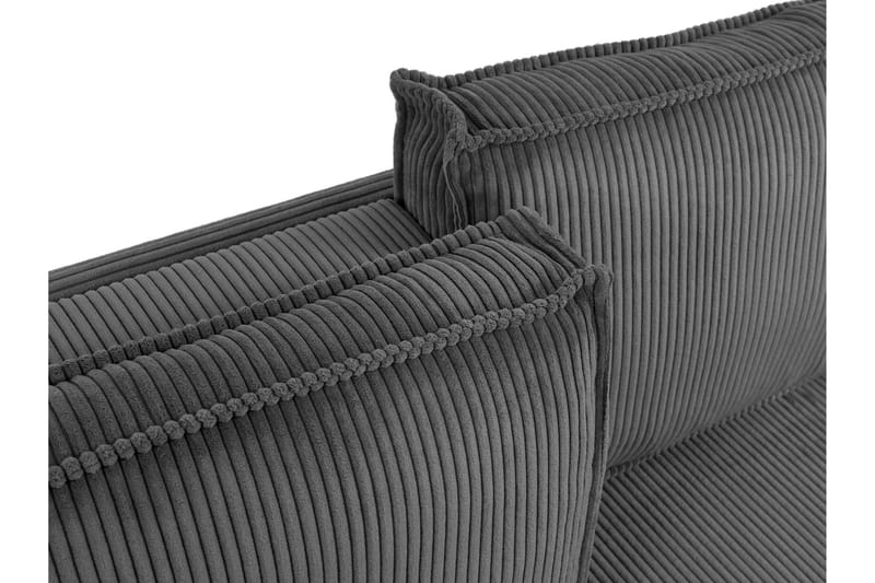 Hobson Bäddsoffa 3-sits i Plysch - Grå - Möbler - Soffa - Bäddsoffa - 3 sits bäddsoffa