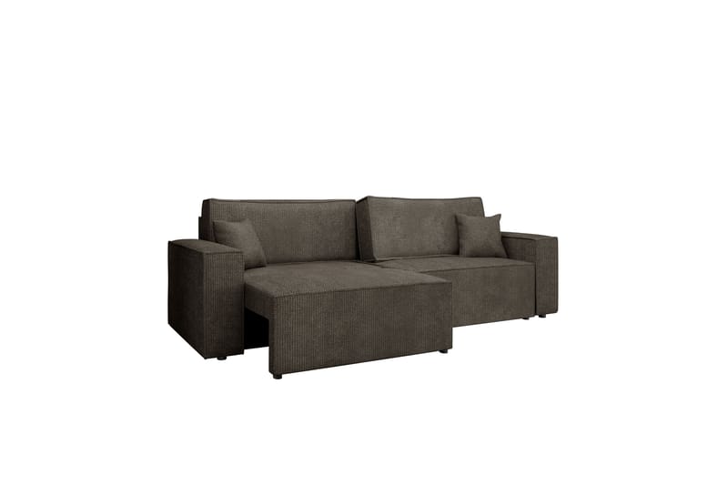 Hobson Bäddsoffa 3-sits i Plysch - Grå - Möbler - Soffa - Bäddsoffa - 3 sits bäddsoffa