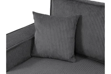 Hobson Bäddsoffa Dubbeldivan 4-sits i Plysch - Grå - Möbler - Soffa - Bäddsoffa - U bäddsoffa