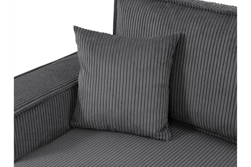 Hobson Bäddsoffa Dubbeldivan 4-sits i Plysch - Grå - Möbler - Soffa - Bäddsoffa - U bäddsoffa