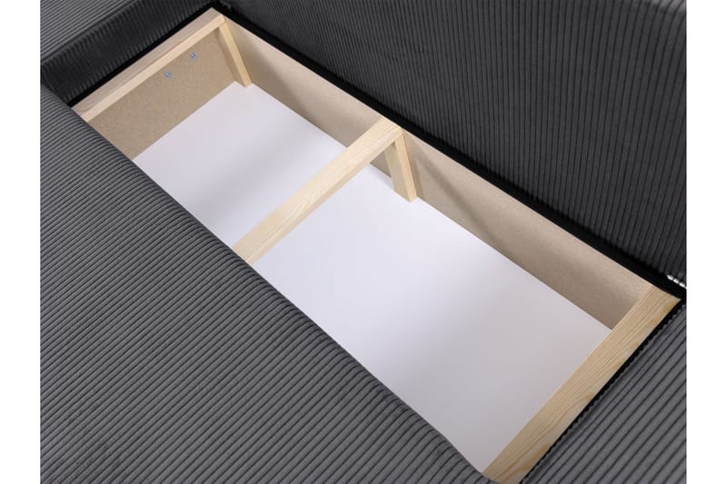 Hobson Bäddsoffa Dubbeldivan 4-sits i Plysch - Grå - Möbler - Soffa - Bäddsoffa - U bäddsoffa