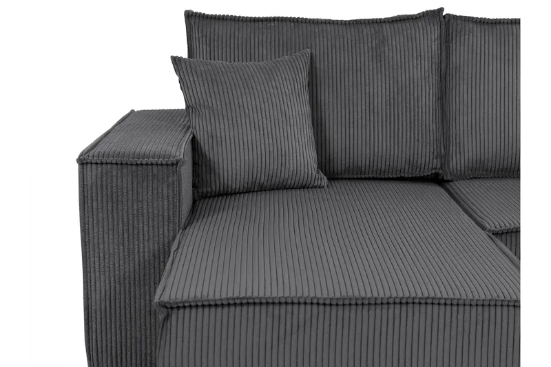 Hobson Bäddsoffa Dubbeldivan 4-sits i Plysch - Vit - Möbler - Soffa - Bäddsoffa - U bäddsoffa