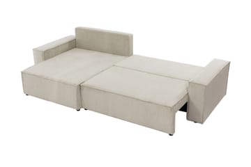 Hobson Bäddsoffa med Divan 3-sits i Plysch - Grå - Möbler - Soffa - Bäddsoffa - Bäddsoffa divan