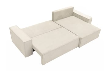 Hobson Bäddsoffa med Divan 3-sits i Plysch - Grå - Möbler - Soffa - Bäddsoffa - Bäddsoffa divan