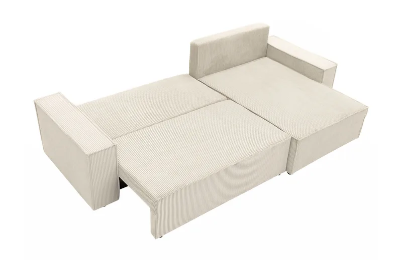 Hobson Bäddsoffa med Divan 3-sits i Plysch - Grå - Möbler - Soffa - Bäddsoffa - Bäddsoffa divan