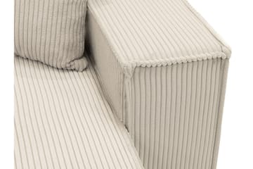 Hobson Bäddsoffa med Divan 3-sits i Plysch - Beige - Möbler - Soffa - Bäddsoffa - Bäddsoffa divan